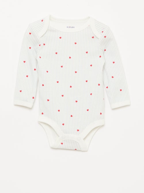 Ensemble body manches longues + salopette avec pieds - Kiabi