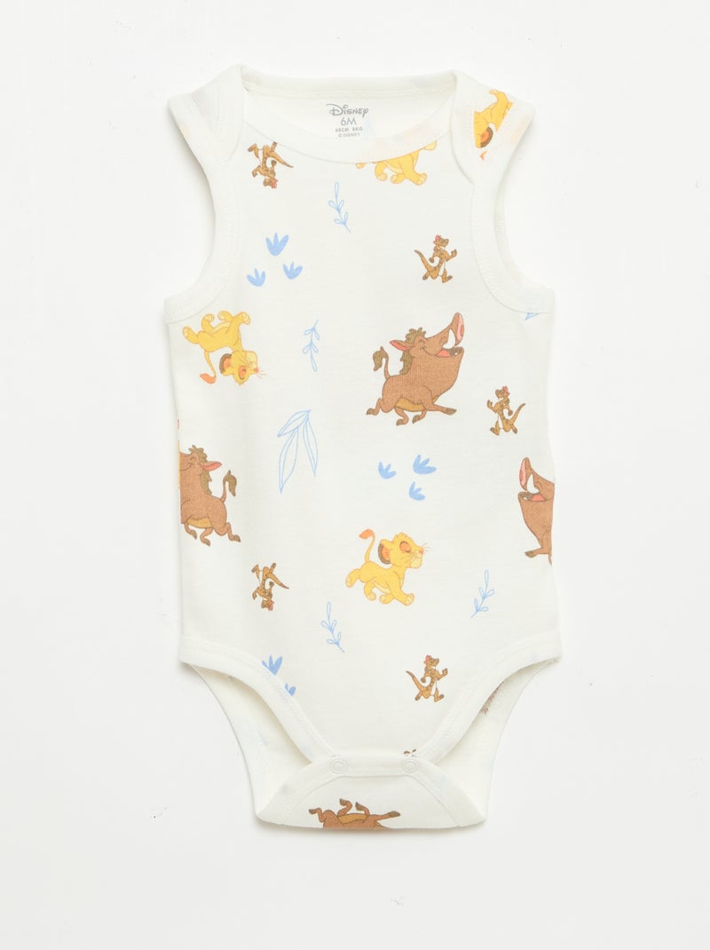 Ensemble body + short 'Disney' 'Le Roi Lion' Blanc - Kiabi
