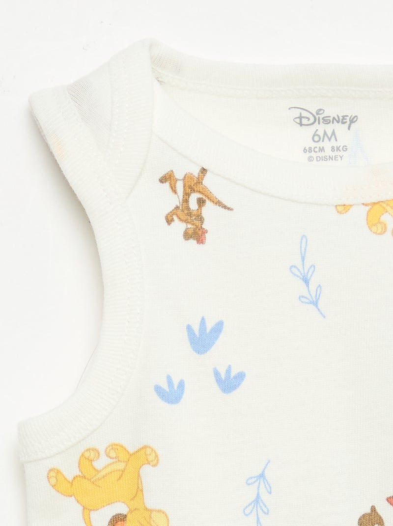 Ensemble body + short 'Disney' 'Le Roi Lion' Blanc - Kiabi