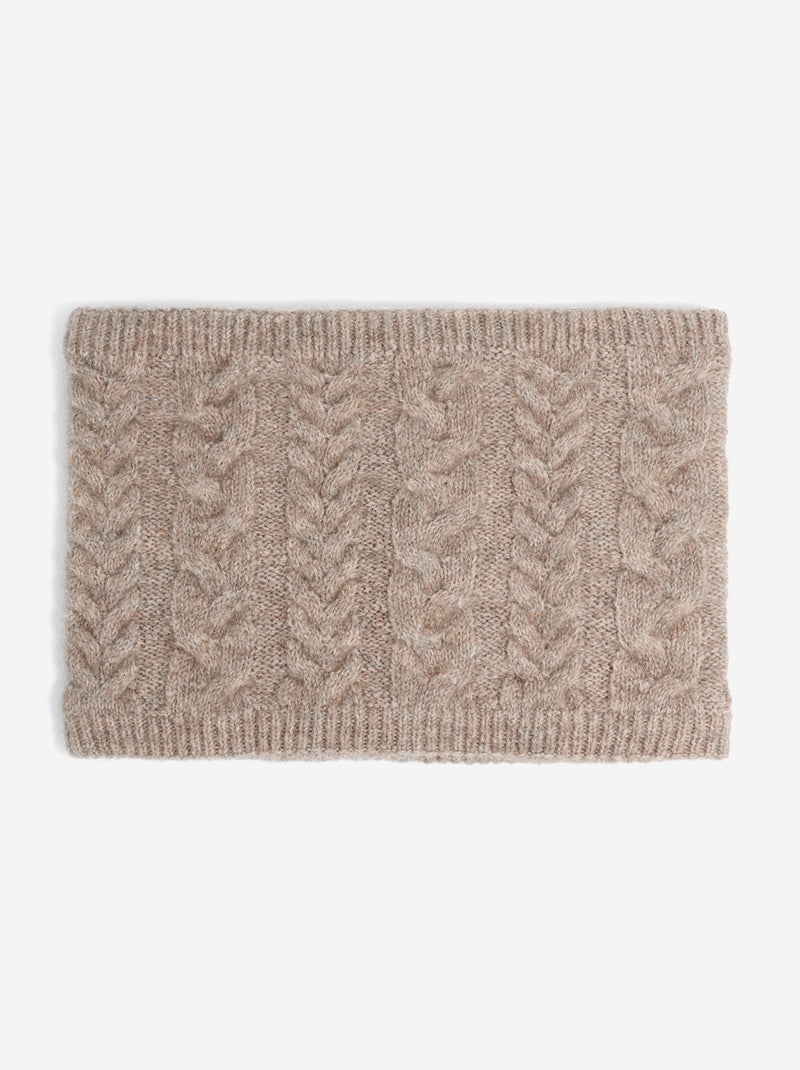 Ensemble bonnet en maille + snood - 2 pièces Beige - Kiabi