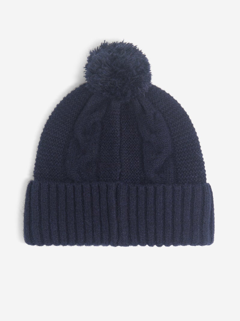 Ensemble bonnet en maille + snood - 2 pièces Bleu - Kiabi
