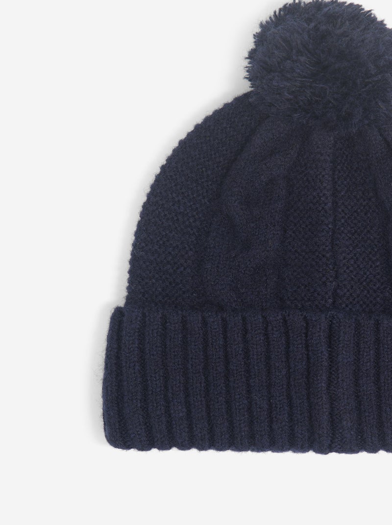 Ensemble bonnet en maille + snood - 2 pièces Bleu - Kiabi