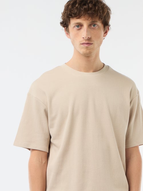 Ensemble court de pyjama en nid d'abeilles - 2 pièces - Kiabi