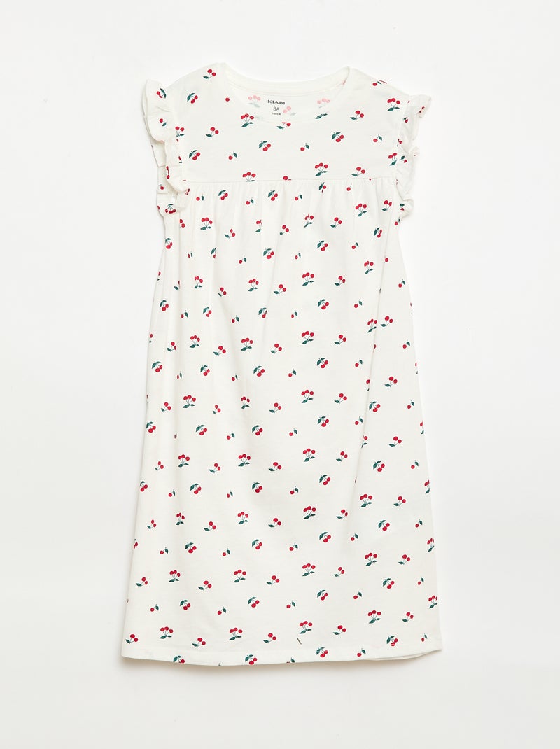 Ensemble de 2 chemises de nuit à manches courtes Blanc - Kiabi