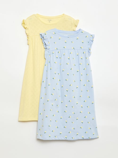 Ensemble de 2 chemises de nuit à manches courtes - Kiabi