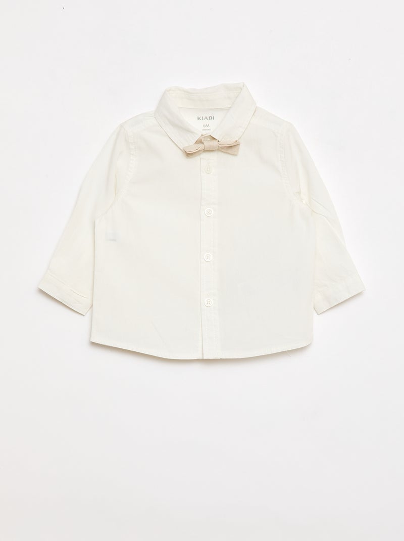 Ensemble de cérémonie 4 pièces en coton et lin Beige - Kiabi