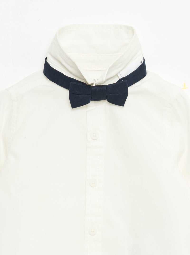 Ensemble de cérémonie 4 pièces en coton et lin Bleu - Kiabi