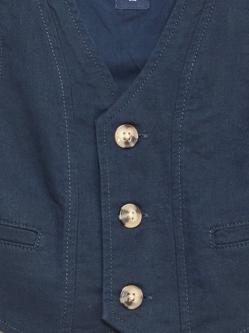 Ensemble de cérémonie 4 pièces en coton et lin - Kiabi