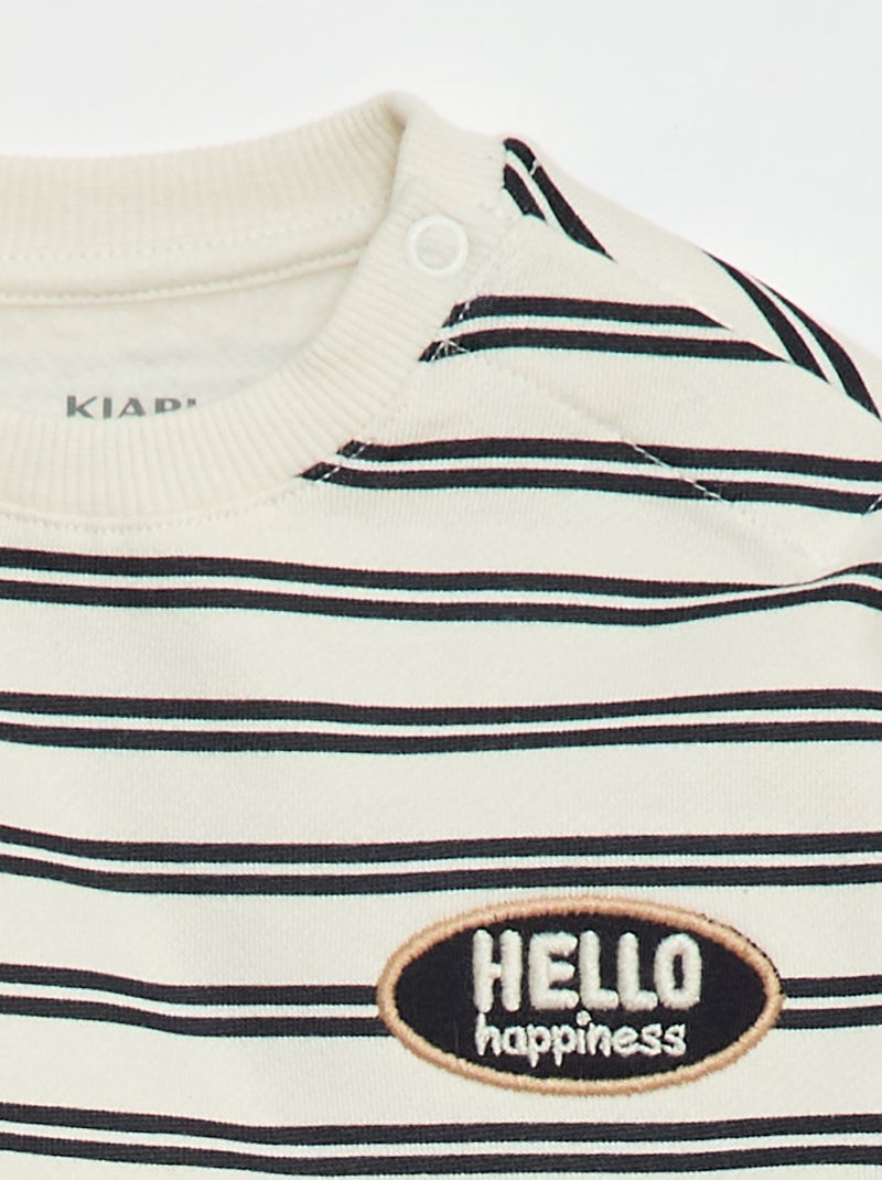 Ensemble de jogging sweat + pantalon - 2 pièces Blanc - Kiabi