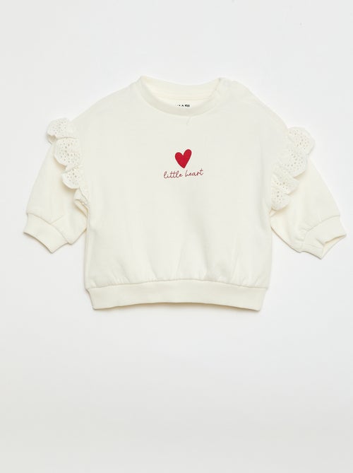 Ensemble de jogging sweat volanté + pantalon - 2 pièces - Kiabi