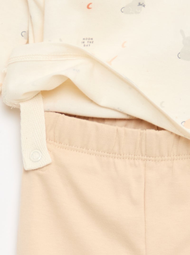 Ensemble de pyjama chill en jersey coton Blanc - Kiabi