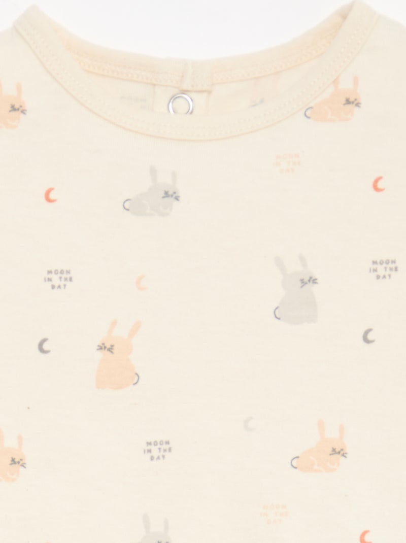 Ensemble de pyjama chill en jersey coton Blanc - Kiabi