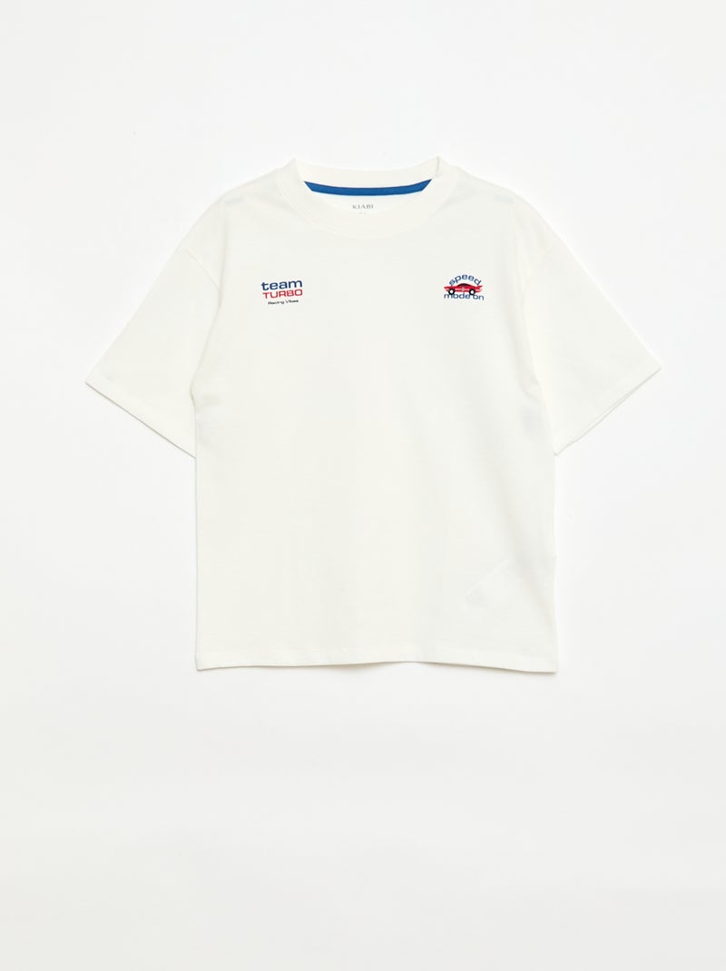 Ensemble de pyjama court 2 pièces  T-shirt + short Blanc - Kiabi