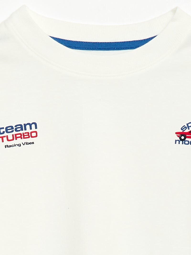 Ensemble de pyjama court 2 pièces  T-shirt + short Blanc - Kiabi