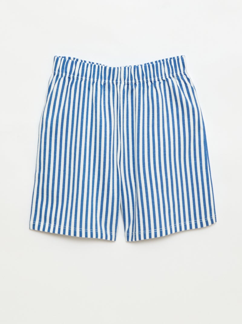 Ensemble de pyjama court 2 pièces  T-shirt + short Blanc - Kiabi