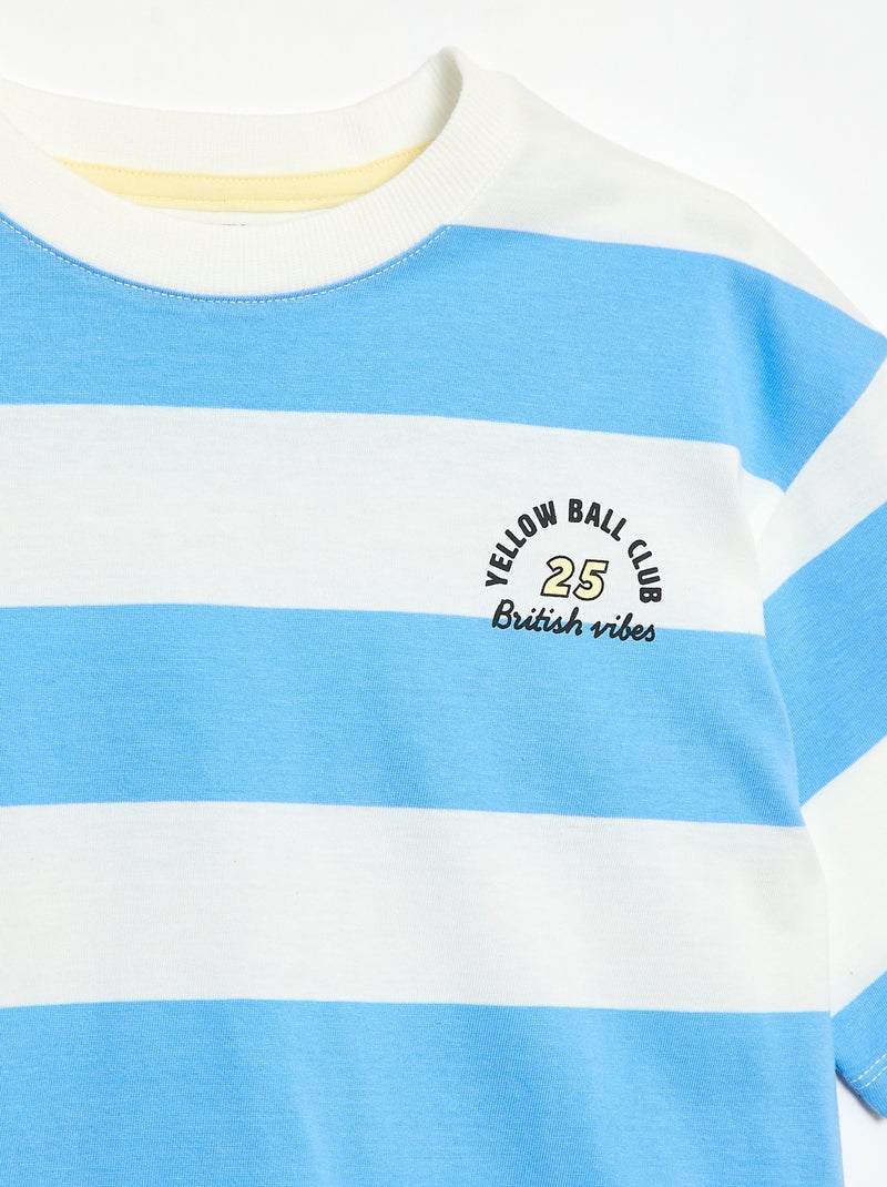 Ensemble de pyjama court 2 pièces  T-shirt + short Bleu - Kiabi