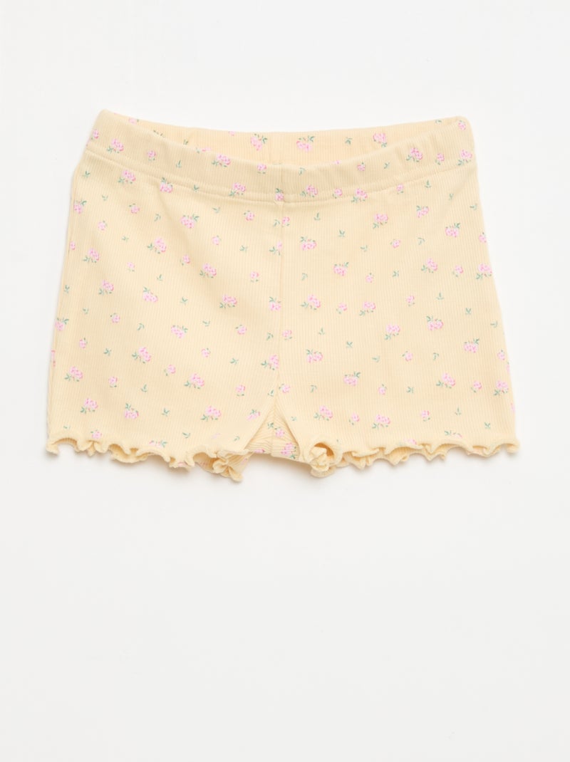 Ensemble de pyjama court t-shirt + short - 2 pièces Beige - Kiabi