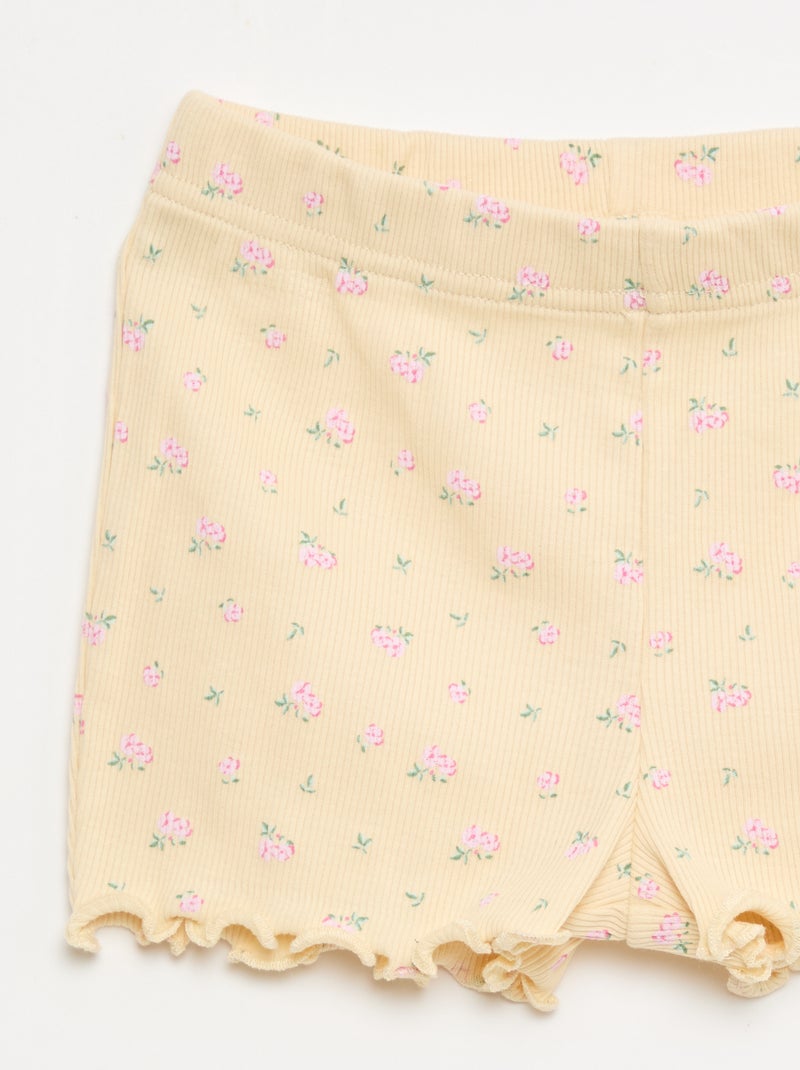 Ensemble de pyjama court t-shirt + short - 2 pièces Beige - Kiabi