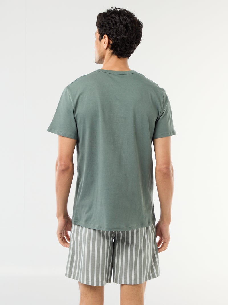 Ensemble de pyjama court t-shirt + short - 2 pièces Vert - Kiabi