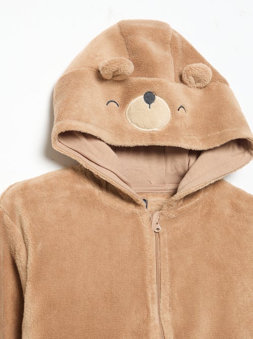 Ensemble de pyjama en polaire avec capuche animée - 2 pièces - Kiabi