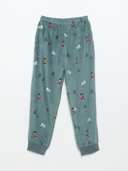 Ensemble de pyjama en polaire avec capuche animée - 2 pièces - Kiabi