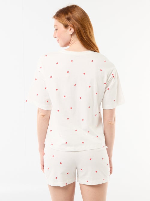 Ensemble de pyjama haut + short en jersey coton - Kiabi