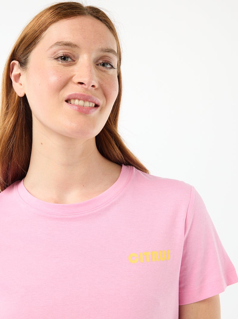 Ensemble de pyjama haut + short léger all-over rayé Violet - Kiabi