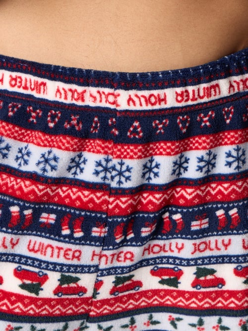 Ensemble de pyjama imprimé jacquard 'Noël' 2 pièces en polaire - Kiabi