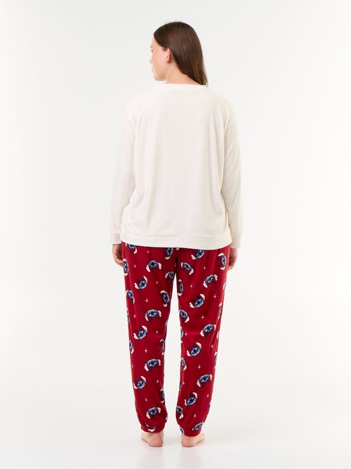 Ensemble de pyjama long en polaire 'Disney' 'Stitch' - 2 pièces - Kiabi