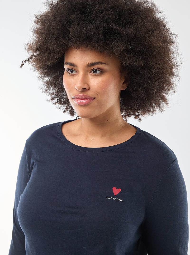 Ensemble de pyjama long imprimé - 2 pièces Bleu - Kiabi