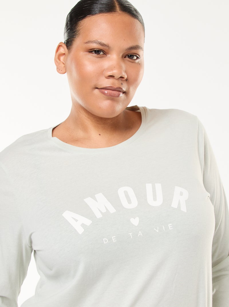 Ensemble de pyjama long imprimé - 2 pièces Vert - Kiabi