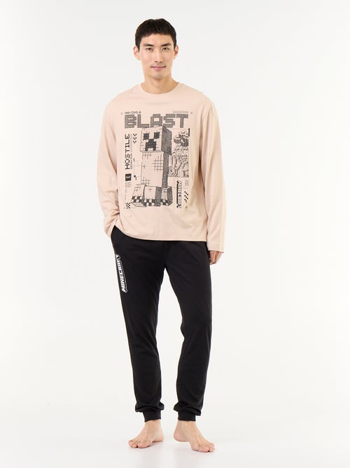 Ensemble de pyjama long 'Minecraft' - 2 pièces - Kiabi