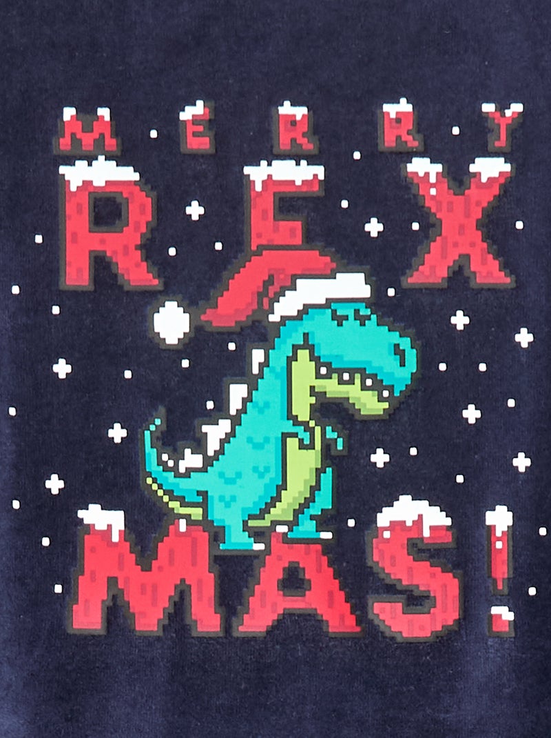 Ensemble de pyjama Noël avec bonnet Bleu - Kiabi