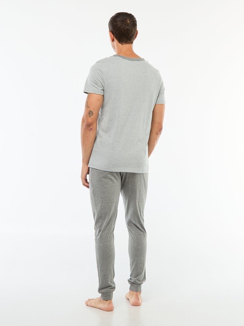 Ensemble de pyjama t-shirt + pantalon - 2 pièces Gris - Kiabi