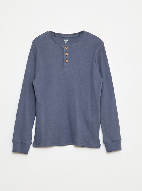 Ensemble de pyjama t-shirt + pantalon côtelés - 2 pièces - Kiabi