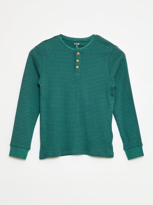 Ensemble de pyjama t-shirt + pantalon côtelés - 2 pièces - Kiabi