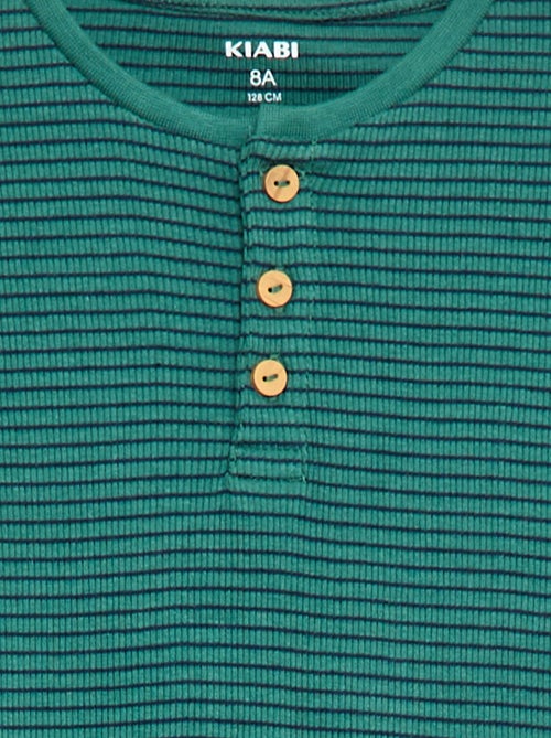 Ensemble de pyjama t-shirt + pantalon côtelés - 2 pièces - Kiabi