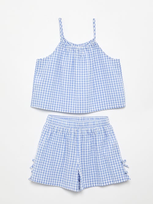 Ensemble débardeur + short à motif Vichy - 2 pièces - Kiabi