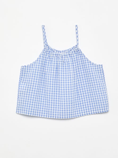 Ensemble débardeur + short à motif Vichy - 2 pièces - Kiabi