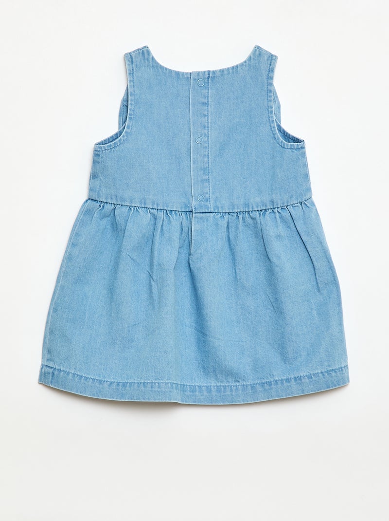 Ensemble denim robe + culotte Bleu - Kiabi