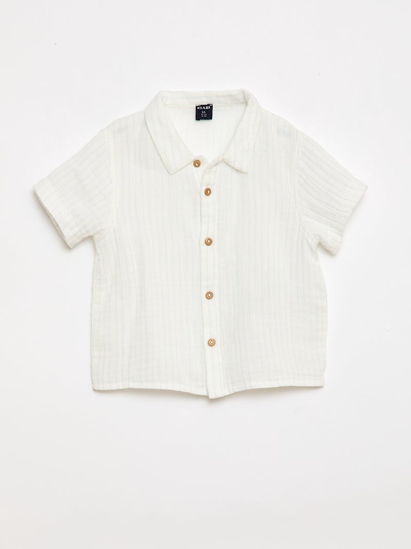 Ensemble deux pièces chemise + short Blanc - Kiabi