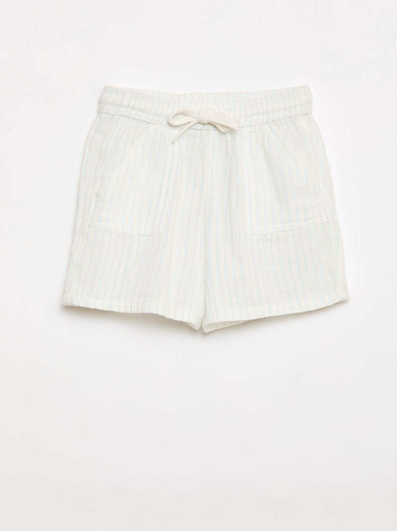 Ensemble deux pièces chemise + short Blanc - Kiabi