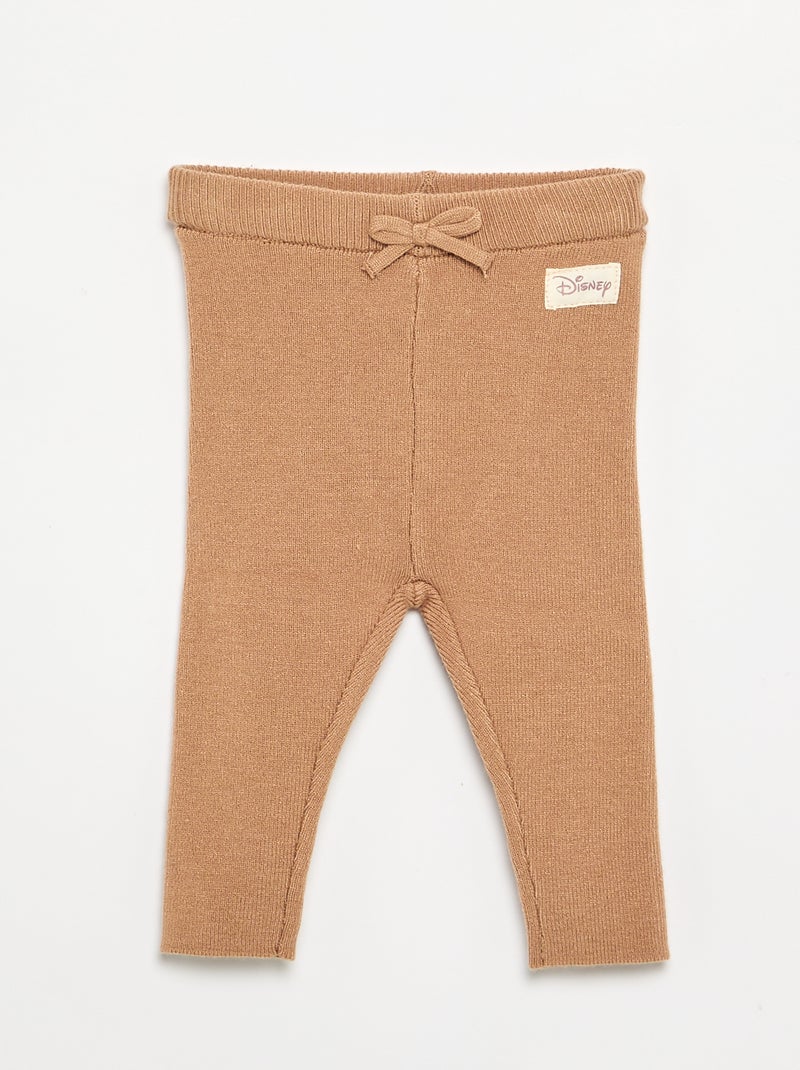 Ensemble 'Disney' 2 pièces en maille tricotée - Pull + legging Beige - Kiabi