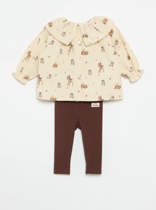 Ensemble 'Disney' 'Bambi' 2 pièces - Chemise + legging - Kiabi