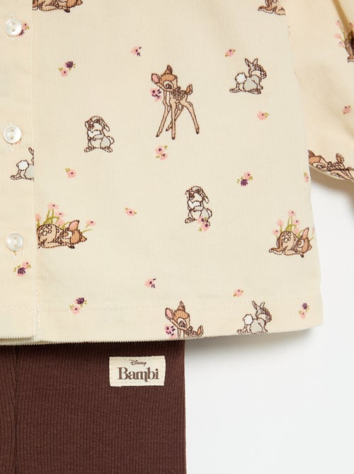 Ensemble 'Disney' 'Bambi' 2 pièces - Chemise + legging - Kiabi