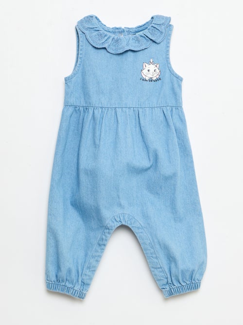 Ensemble 'Disney' en denim - Salopette longue + bandeau - Kiabi