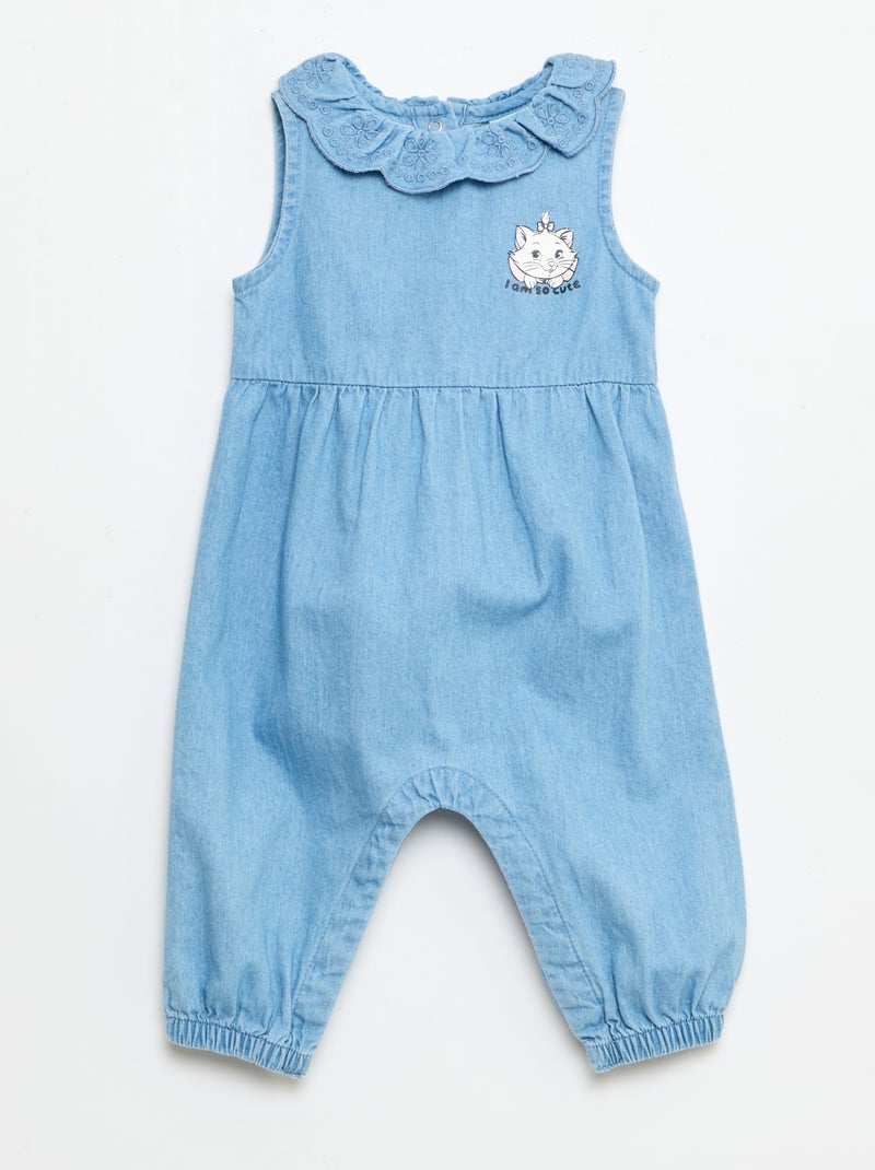 Ensemble 'Disney' en denim - Salopette longue + bandeau Bleu - Kiabi