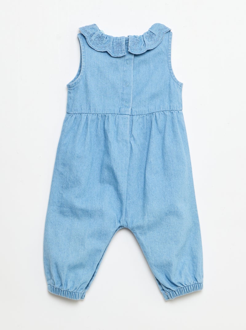 Ensemble 'Disney' en denim - Salopette longue + bandeau Bleu - Kiabi