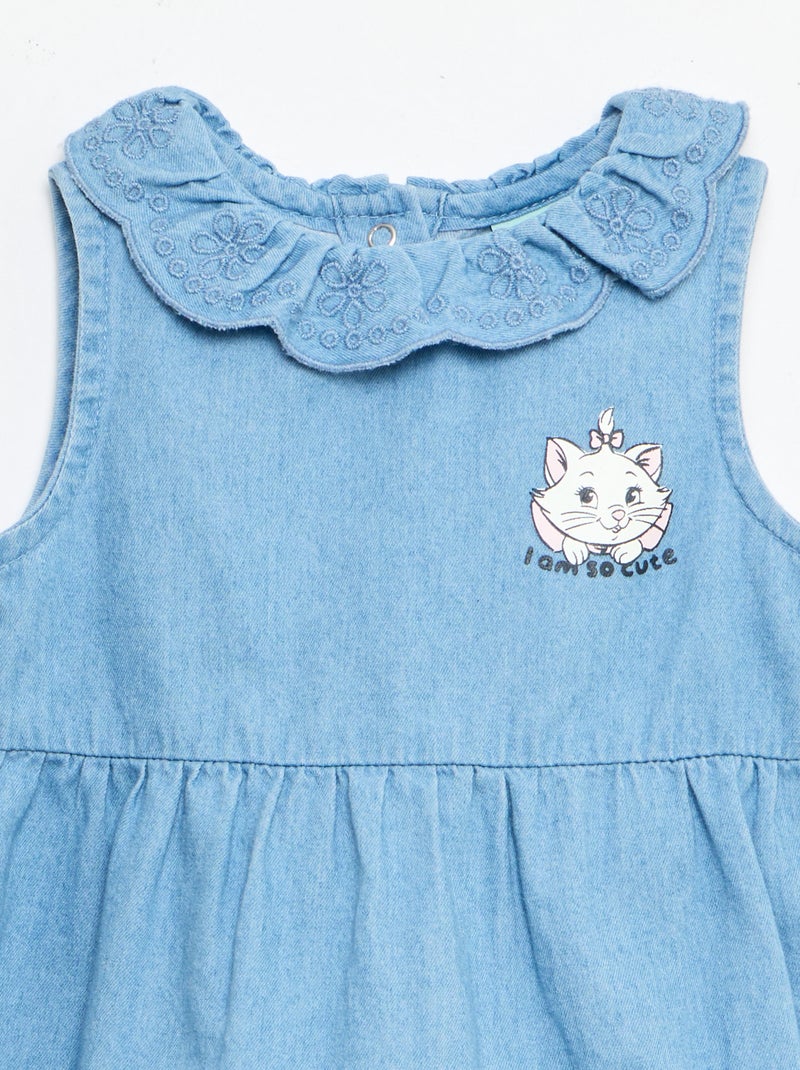 Ensemble 'Disney' en denim - Salopette longue + bandeau Bleu - Kiabi