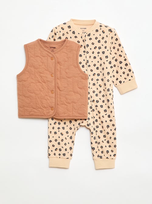 Ensemble dors-bien + gilet matelassé - Kiabi